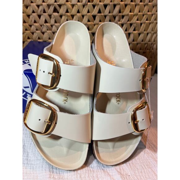 Birkenstock Arizona Big Buckle – High Shine Ecru – EU 41 / US 10 – NIB - Picture 3 of 5